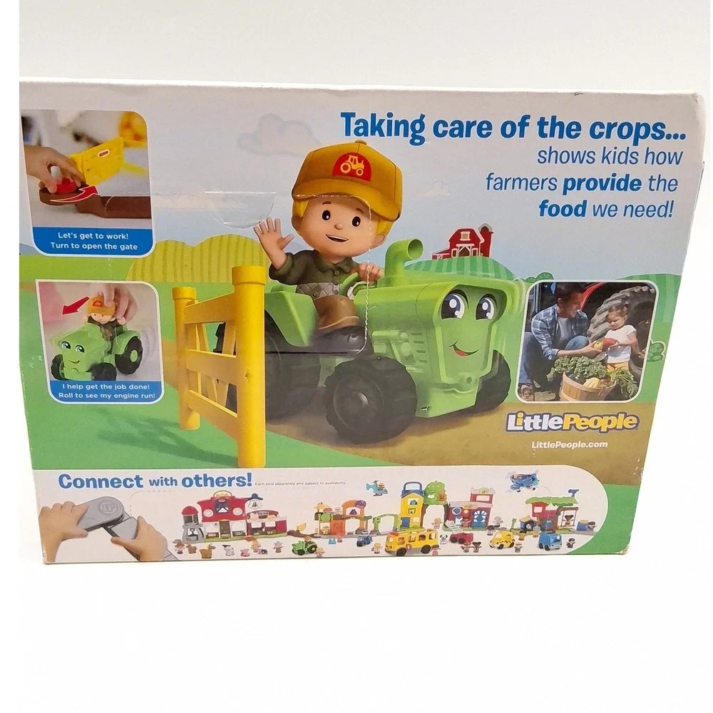 NIB Little people Helpful Harvester Tractor Set Box Wear